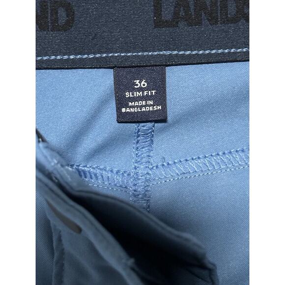 Lands End Mens Blue Elastic Waist Double Pockets MCS Moisture Pants Size 31 NWT - Picture 3 of 10